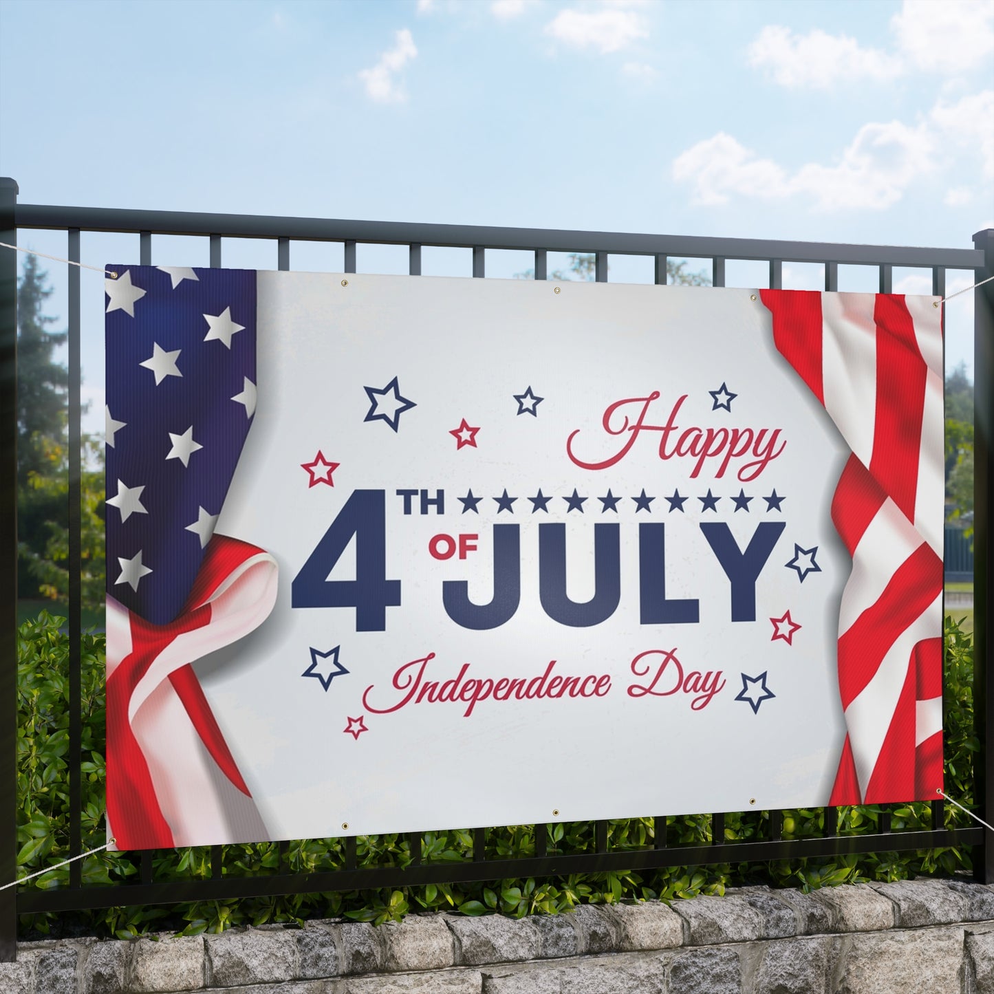 Happy 4th Of July Matte Banner