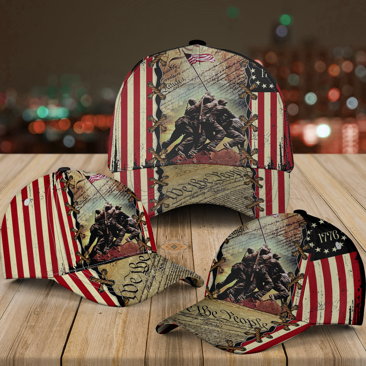 1776 Flag We The People Baseball Cap