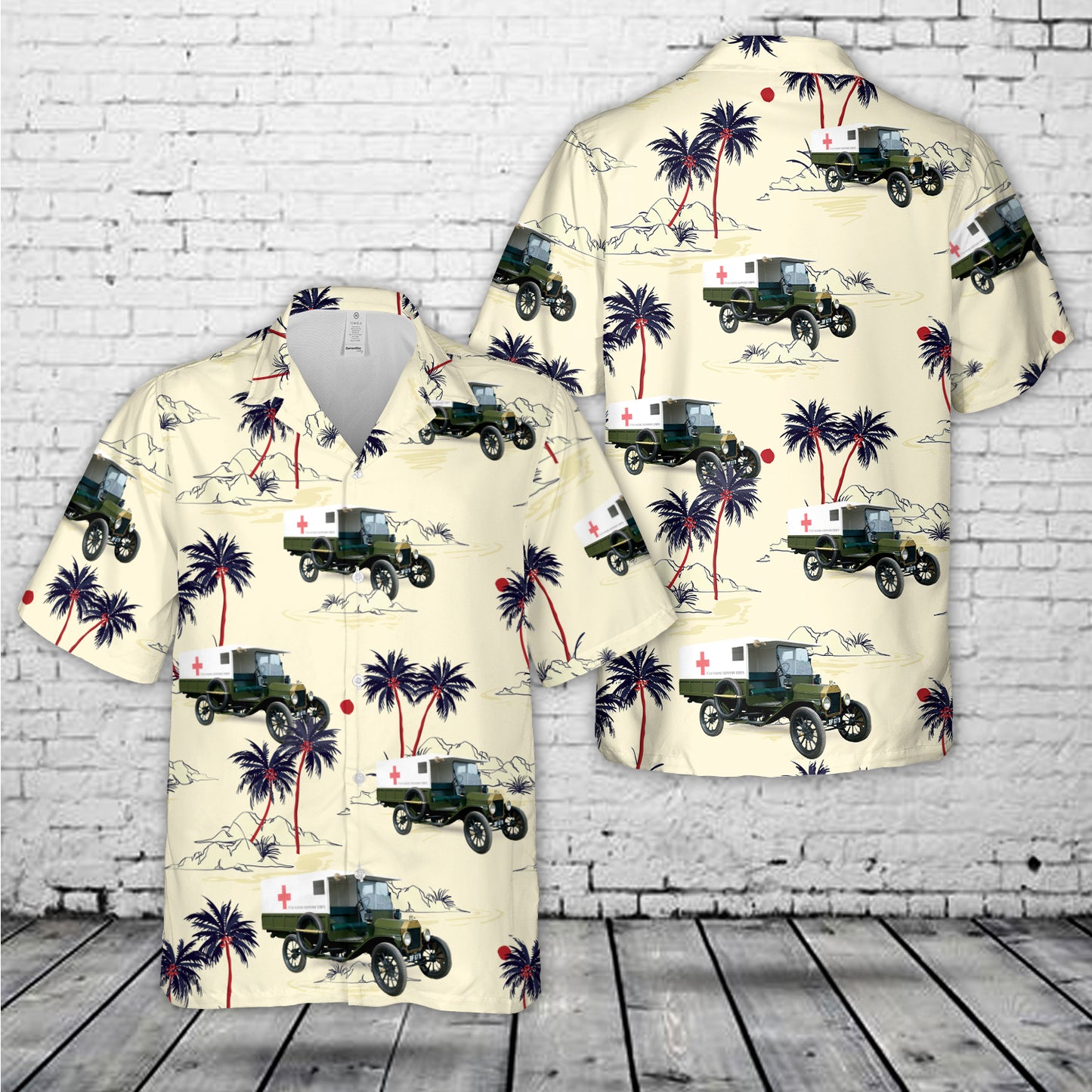 1915 Ford model T Military Ambulance Hawaiian Shirt