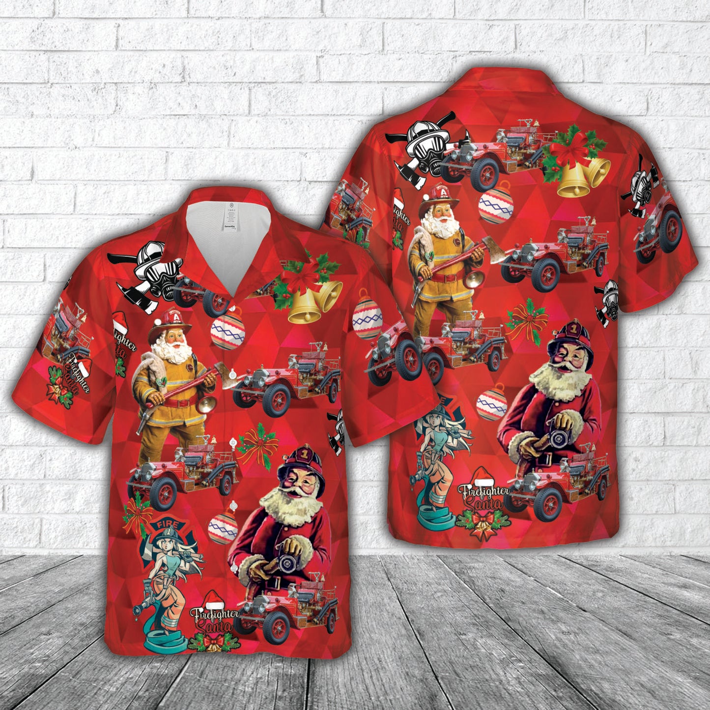 1925 American LaFrance Triple Combination Pumper Fire Engine Hawaiian Shirt