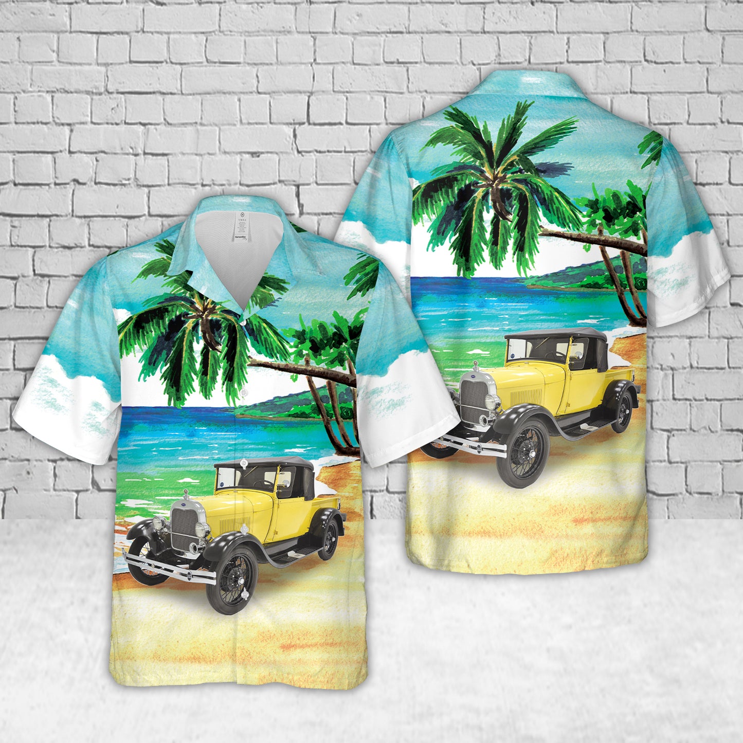 1928 Ford Model A Roadster Pickup Hawaiian Shirt