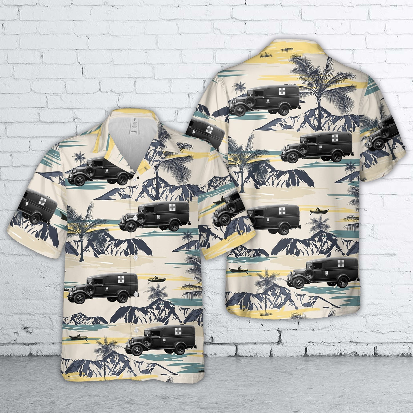 1933 Ford Model BB Ambulance Hawaiian Shirt