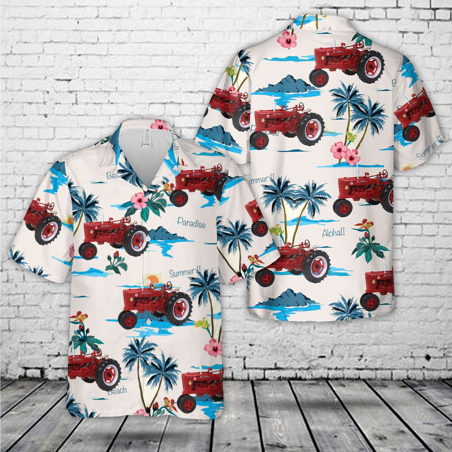 1950 Farmall Cub Tractor Hawaiian Shirt