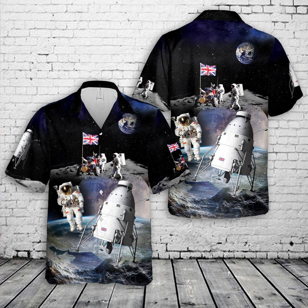 1950's British Lunar Lander Hawaiian Shirt