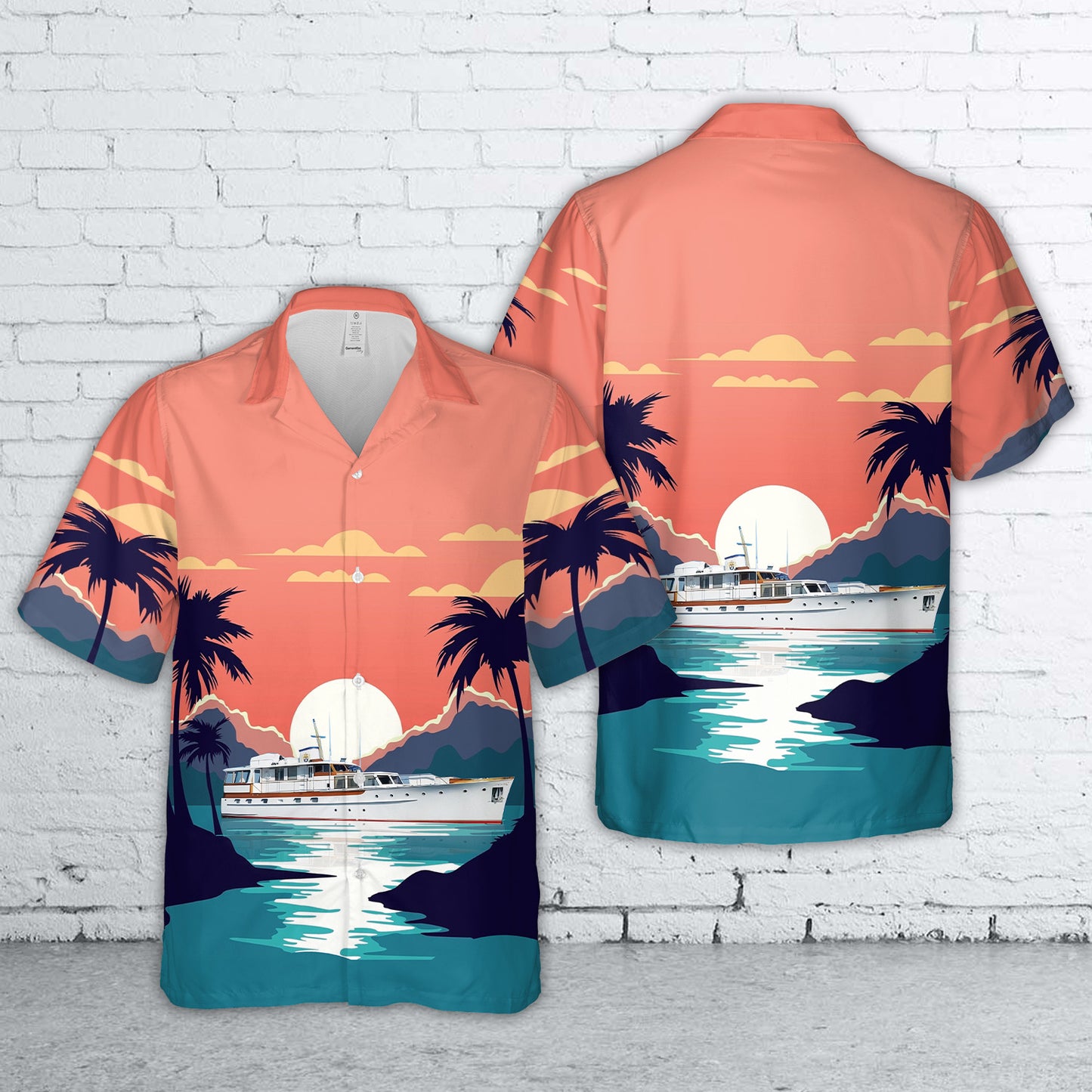 1954 Trumpy Cruiser 68' Yacht Hawaiian Shirt