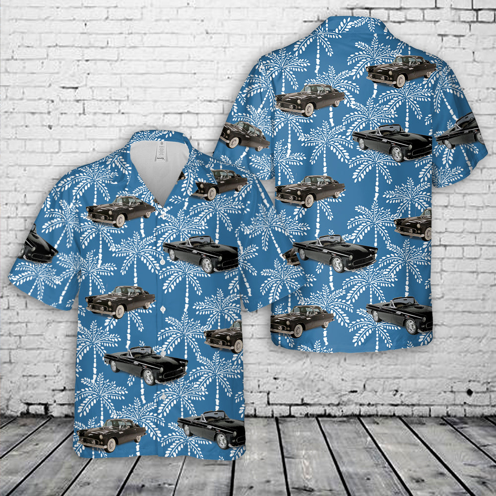 1956 Ford Thunderbird Raven Black Hawaiian Shirt