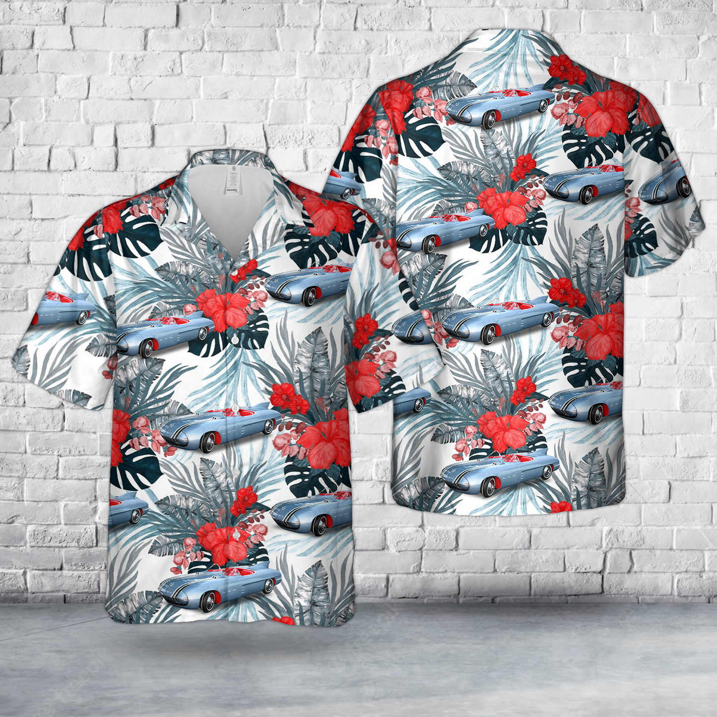 1956 Pontiac Club de Mer Hawaiian Shirt