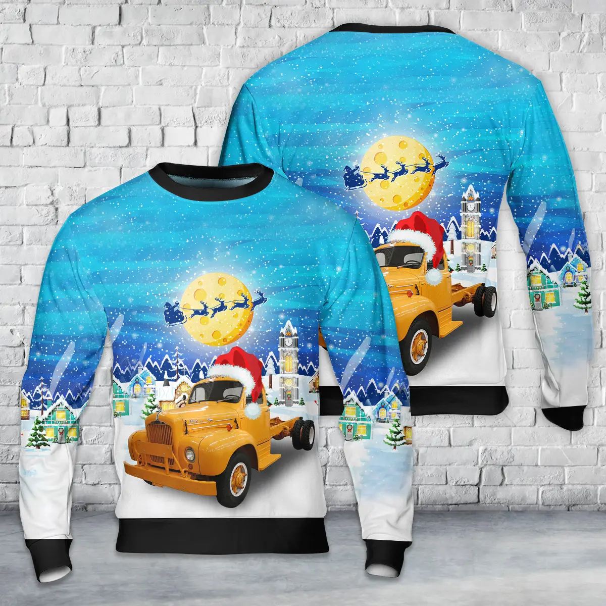 1957 Mack B-30 Truck AOP Christmas Sweater