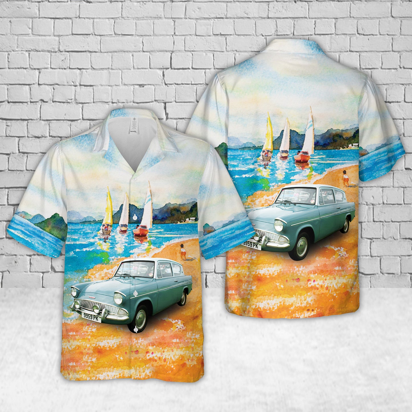 1963 Ford Anglia 105E Hawaiian Shirt