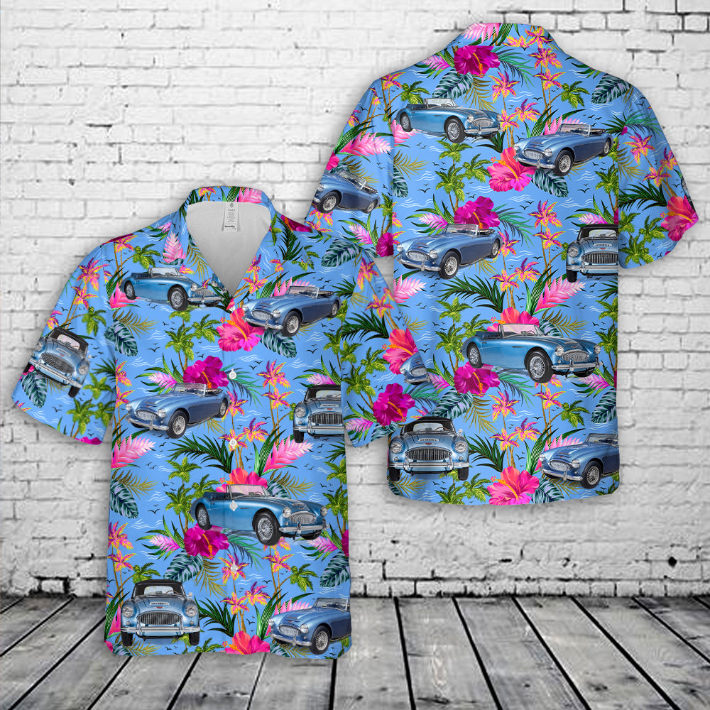1964 Austin Healey 3000 Mark II Blue Hawaiian Shirt