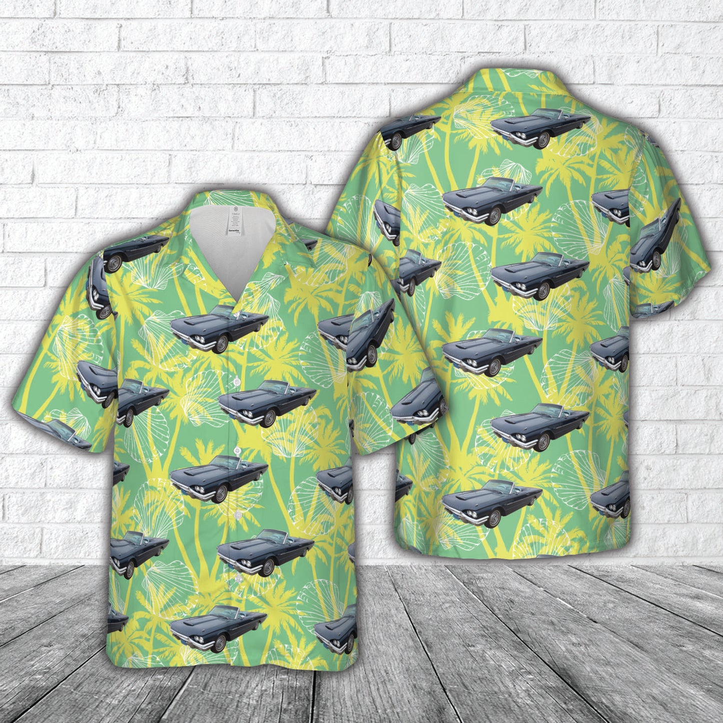 1964 Ford Thunderbird Convertible Dark Blue Metallic Hawaiian Shirt