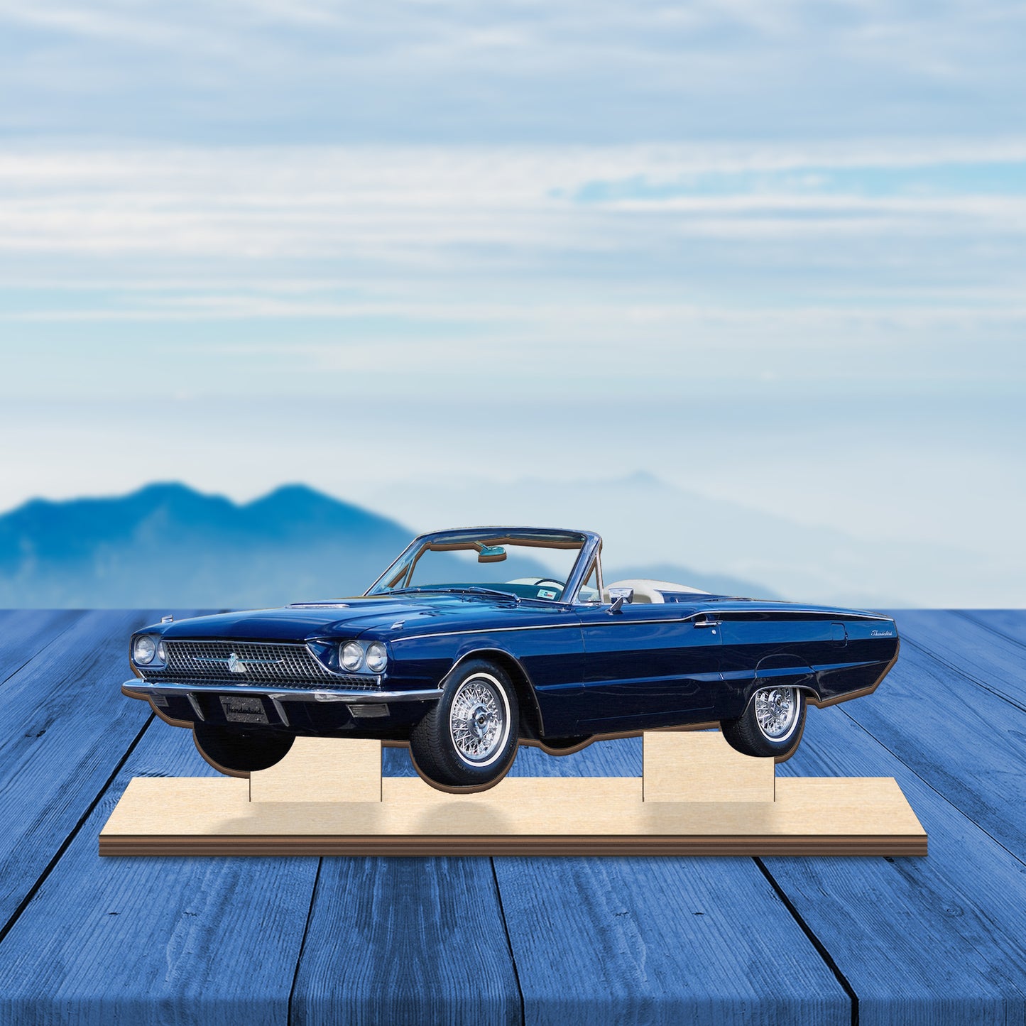1966 Ford Thunderbird Convertible Custom Shape Wood Standee