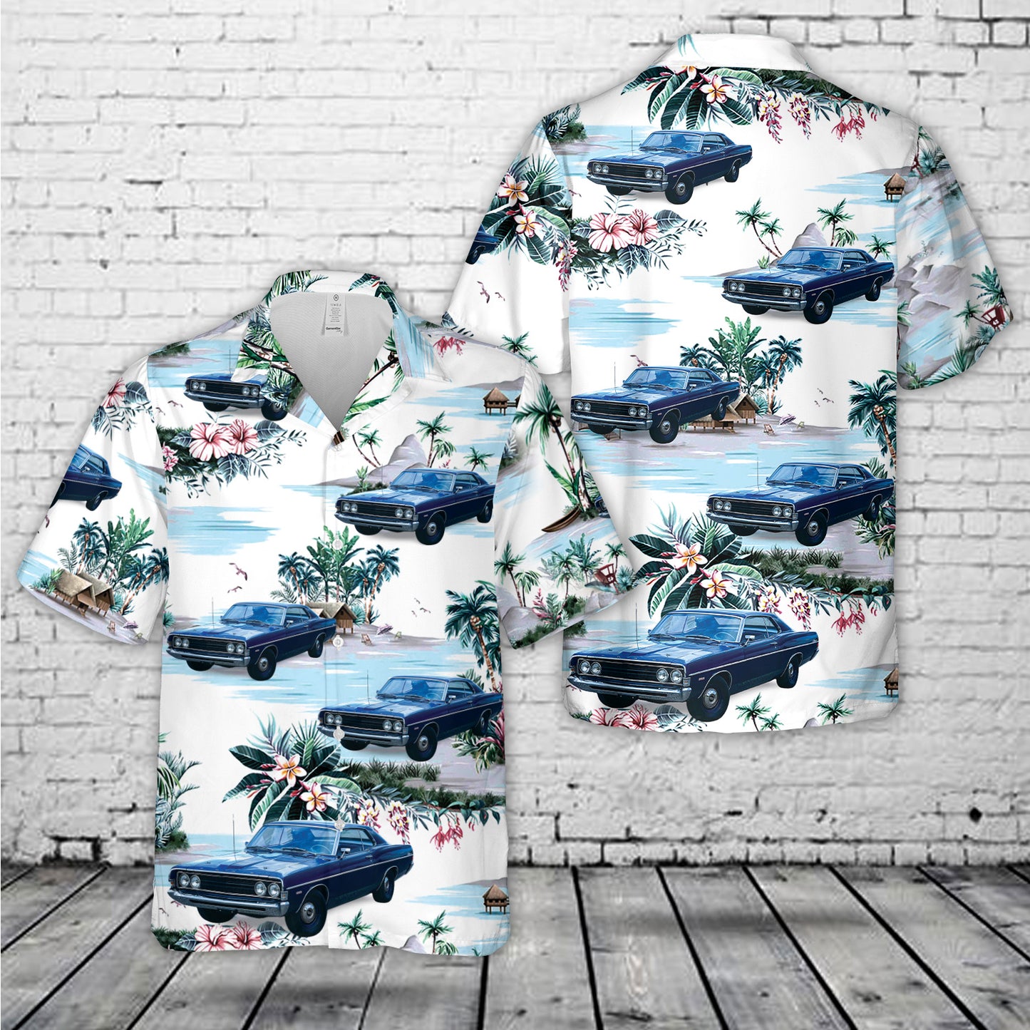 1968 Ford Fairlane 428 Cobra Jet Hawaiian Shirt
