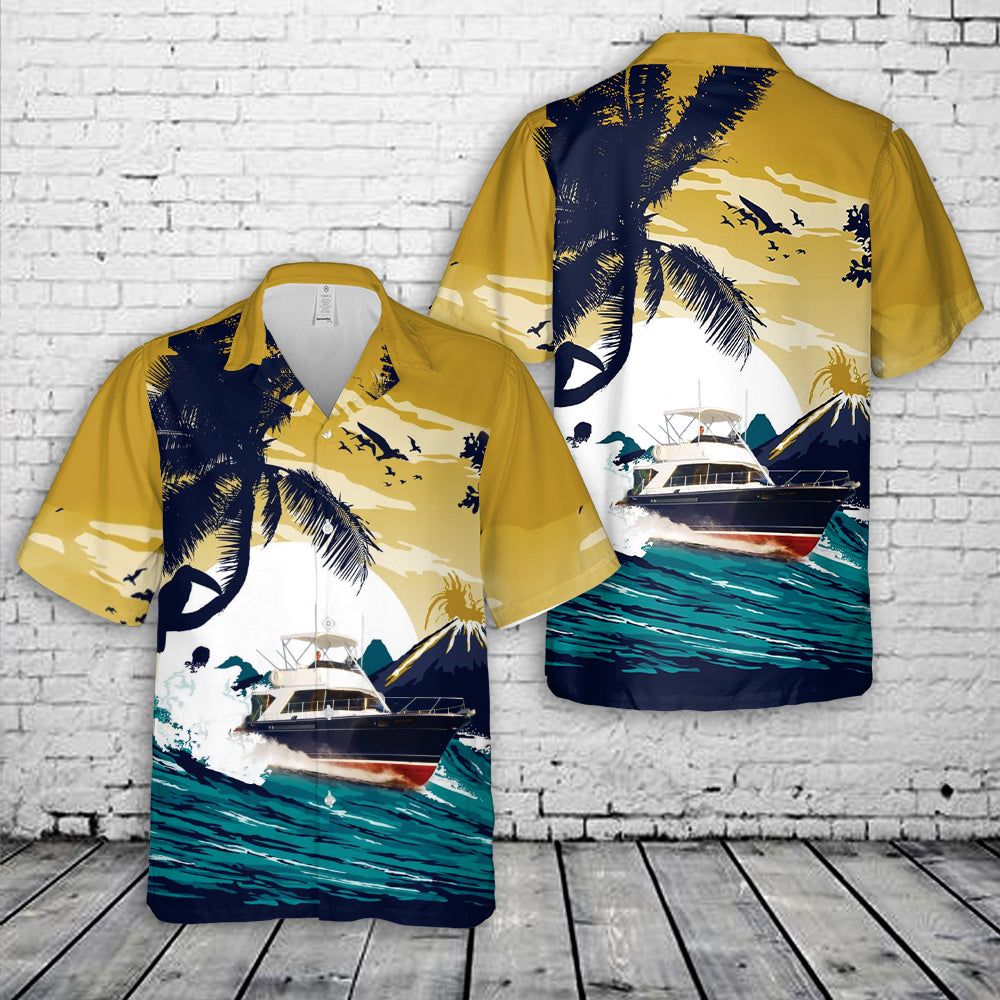 1969 Chris-Craft 42 Commander Sports Cruiser Motor Yachts Hawaiian Shirt