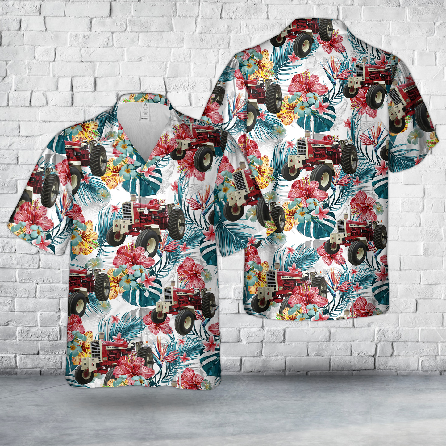 1969 International Farmall 1206 Tractor Hawaiian Shirt