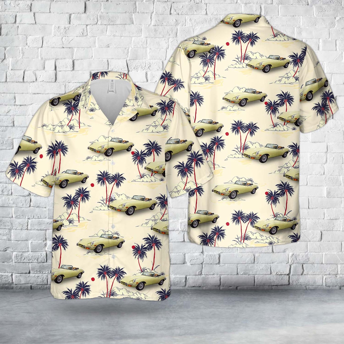 1969 Jaguar XKE Series II Convertible Hawaiian Shirt