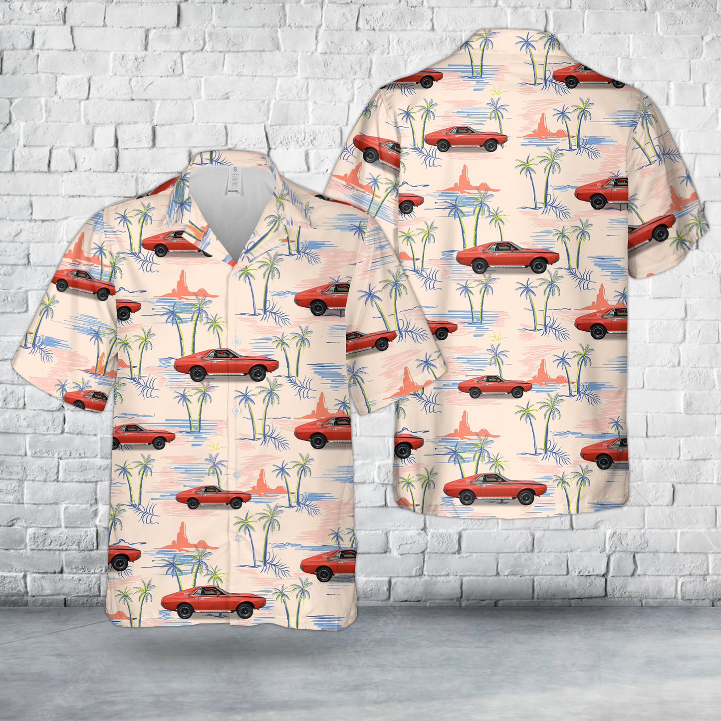 1970 AMC AMX BBO 390 Go Pac Hawaiian Shirt