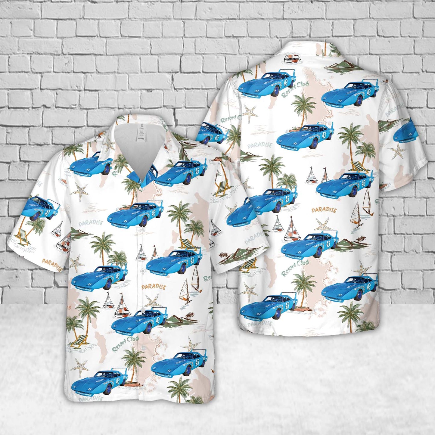 1970 Plymouth Superbird NASCAR tribute Hawaiian Shirt