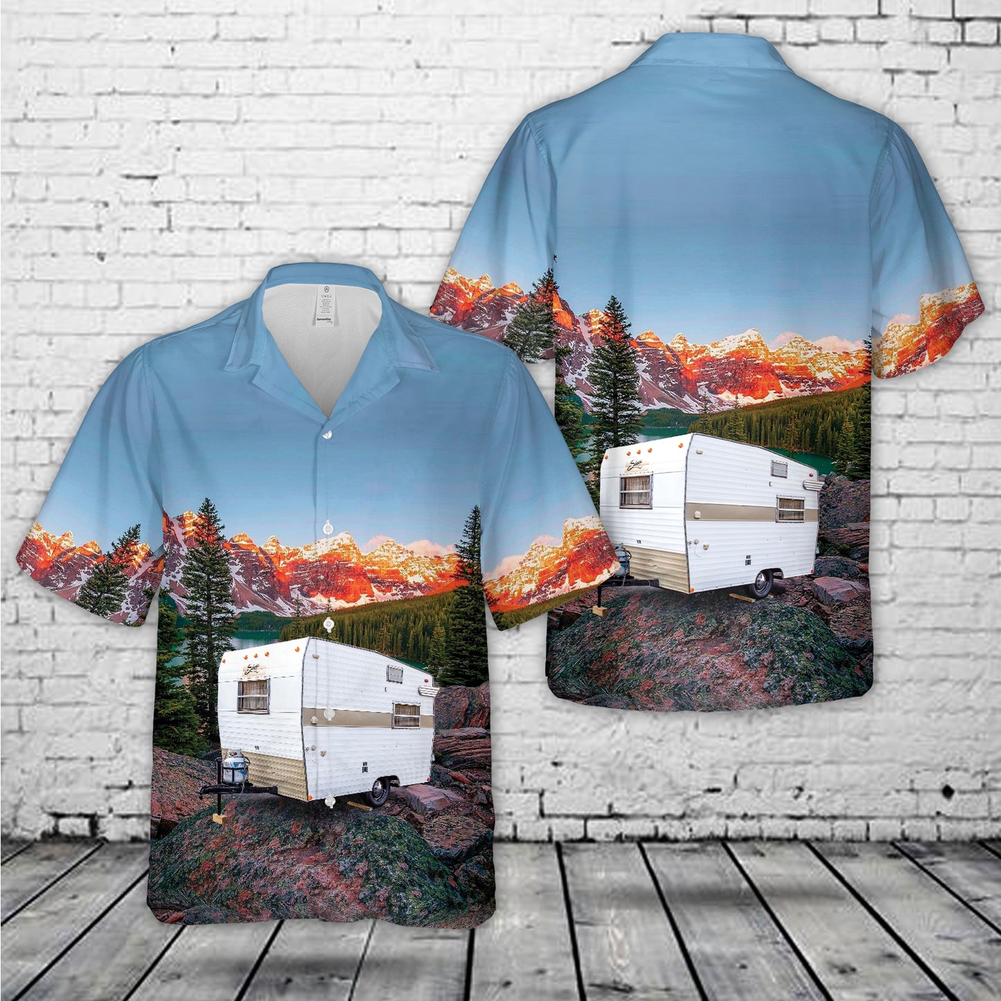 1970 Shasta Compact 13' Camper Hawaiian Shirt