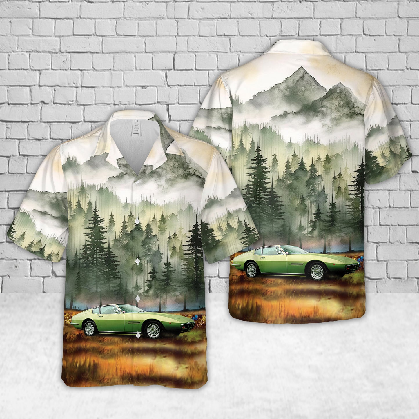 1971 Maserati Ghibli SS 4.9 Coupe Hawaiian Shirt