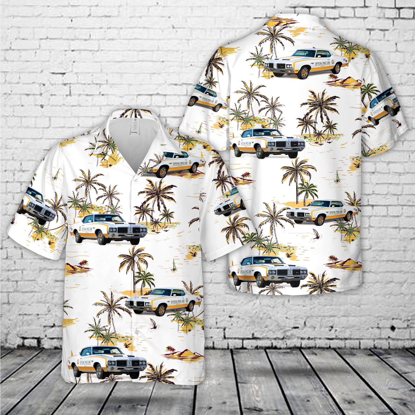 1972 Oldsmobile Hurst Cutlass Indy Pace Car Hawaiian Shirt