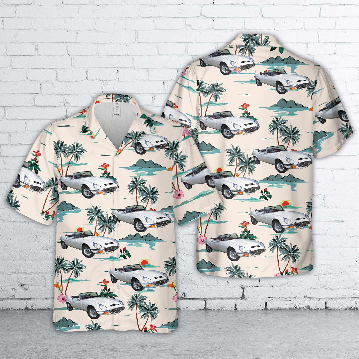 1973 Jaguar E-Type Series 3 Roadster Hawaiian Shirt