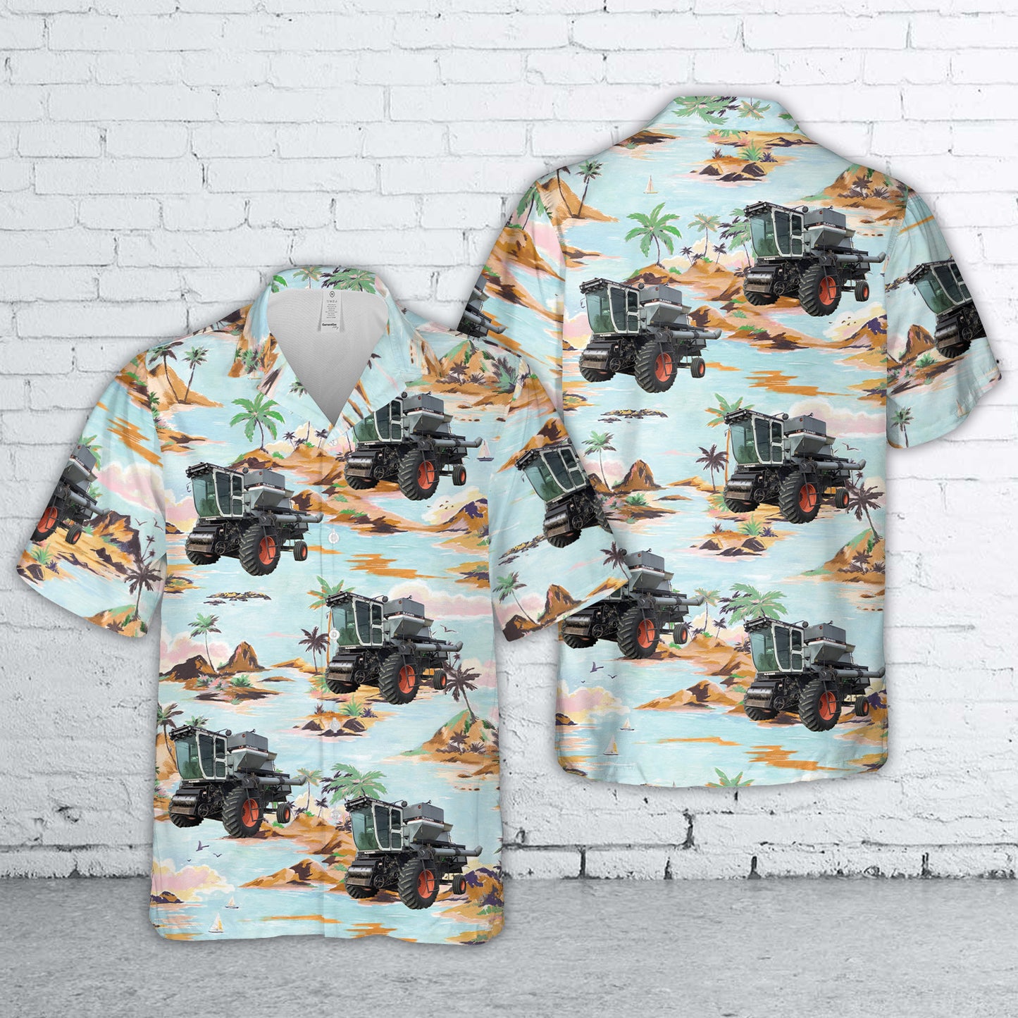 1979 Gleaner L2 Combine With Heads Hawaiian Shirt