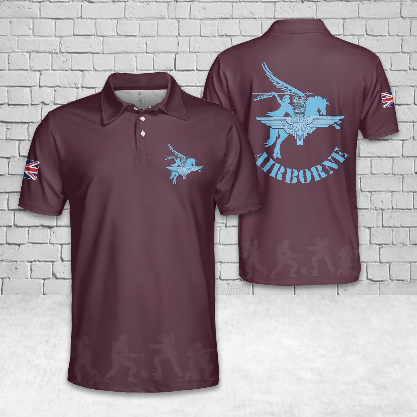 1st Airborne Division British Airborne Forces Pegasus Polo Shirt
