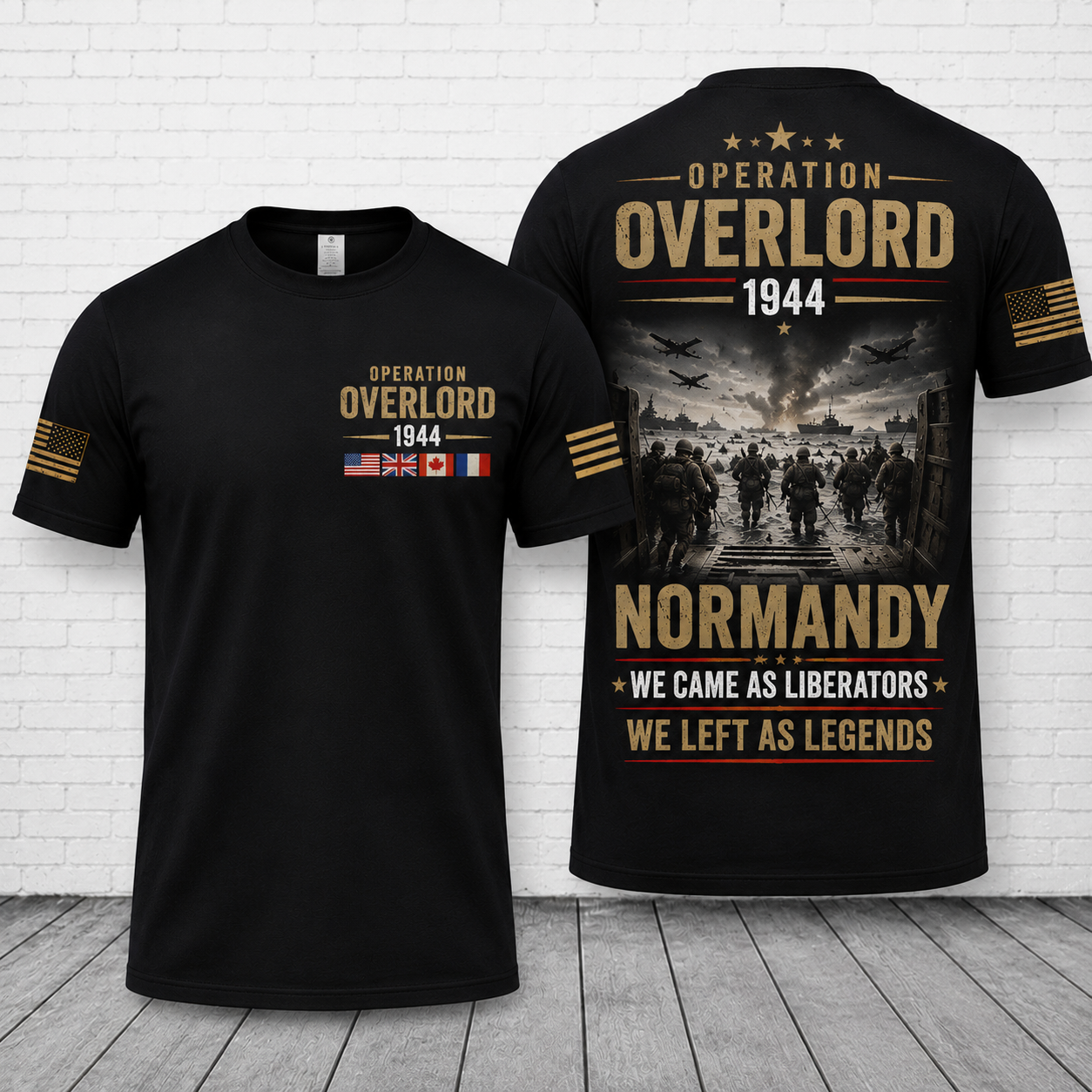 Operation Overlord Normandy 1944 We Came As Liberators We Left As Legends 3D T-Shirt