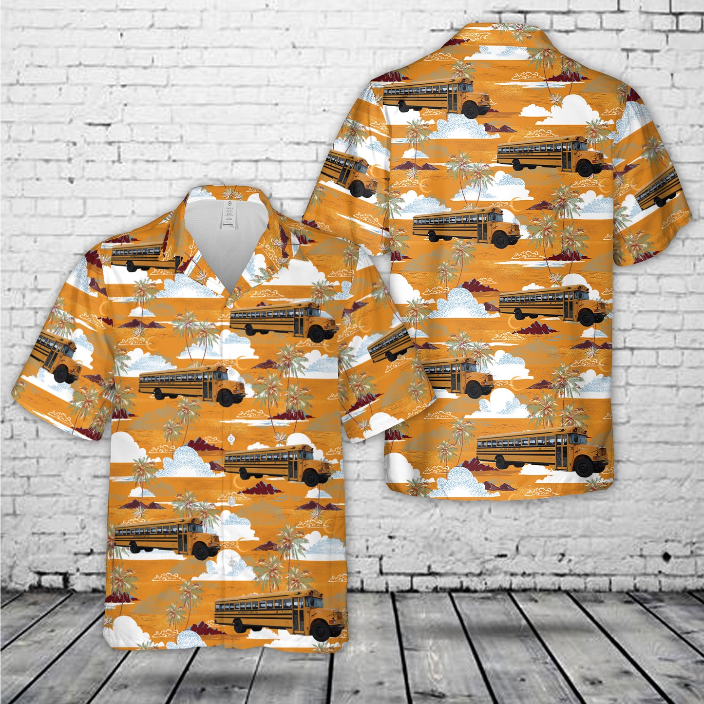 2004 Blue Bird International 3800 School Bus Hawaiian Shirt
