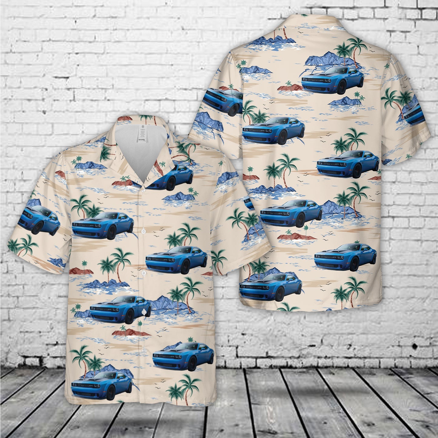 2019 Dodge Challenger SRT Hellcat Redeye Widebody Hawaiian Shirt