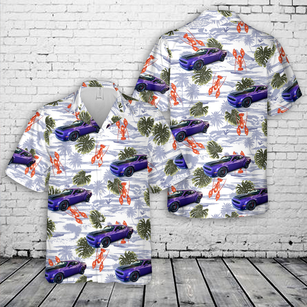 2019 "Plum Crazy" Dodge Challenger Hellcat Redeye Hawaiian Shirt