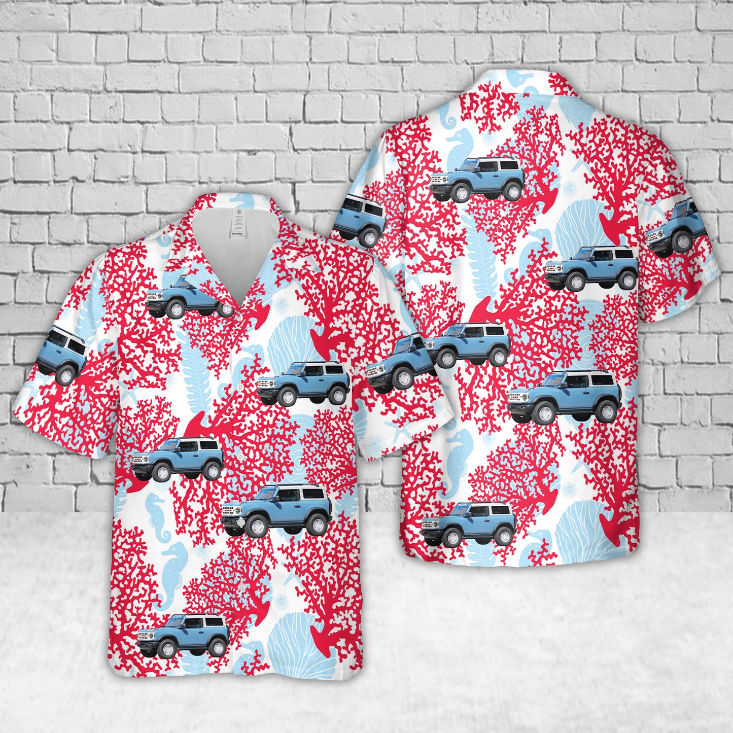 2023 Bronco Heritage Edition - Robin's Egg Blue Hawaiian Shirt