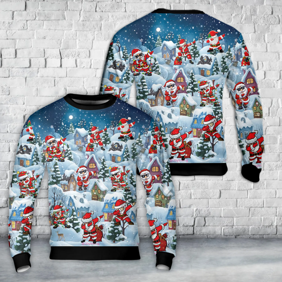Dabbing Santa Christmas AOP Sweater