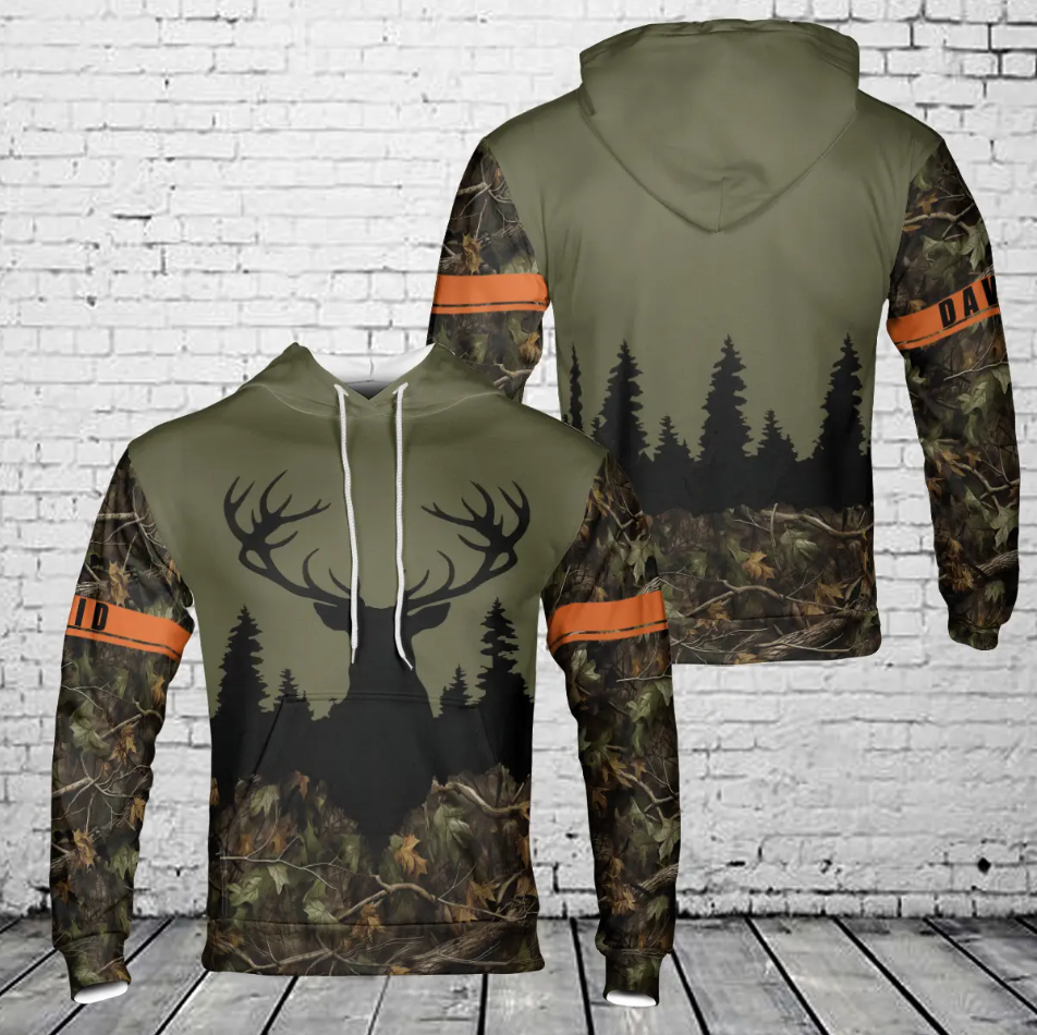 Custom Name Hunting Camo 3D Hoodie