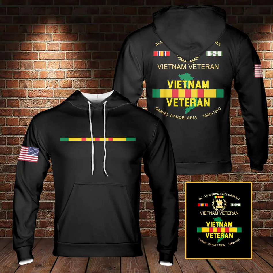 Custom Name & Year All Gave Some 58479 Gave All Vietnam Veteran 3D Hoodie