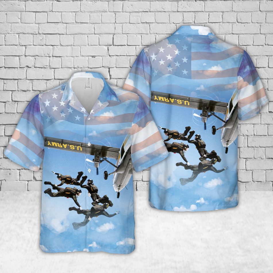 U.S. Army Golden Knights Parachute Team Hawaiian Shirt