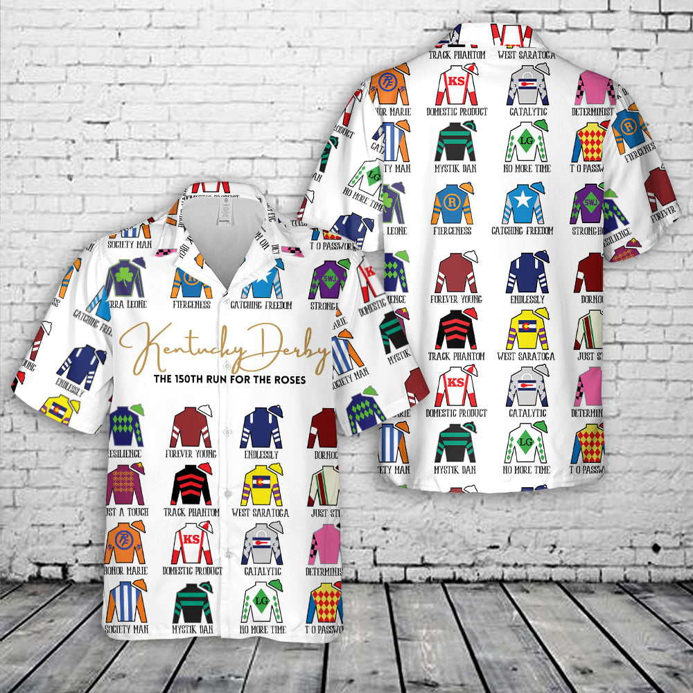 2024 Kentucky Derby Horse Jockey Silks Hawaiian Shirt