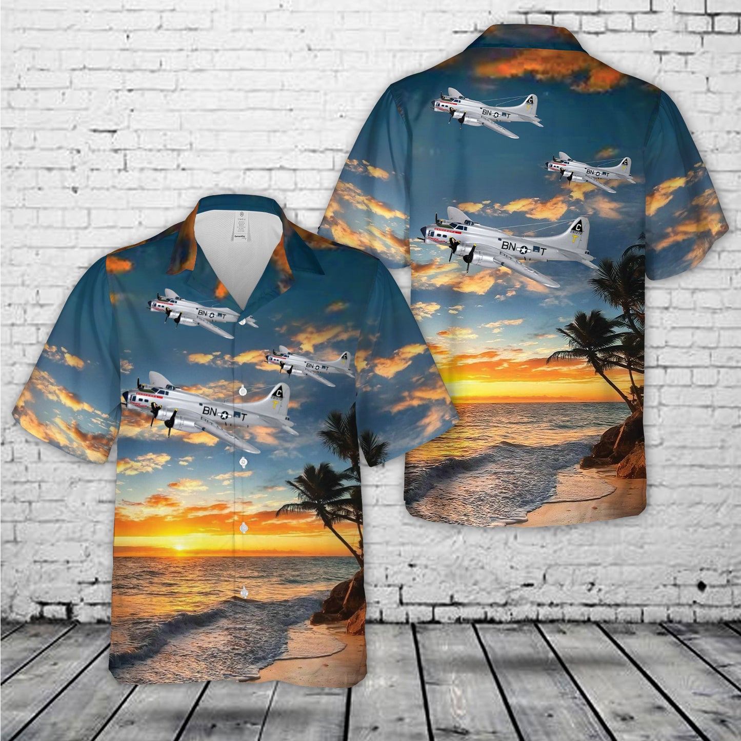 359th Bomb Squadron, 303rd Bomb Group "Duchess" Daughter B-17G WWII Hawaiian Shirt