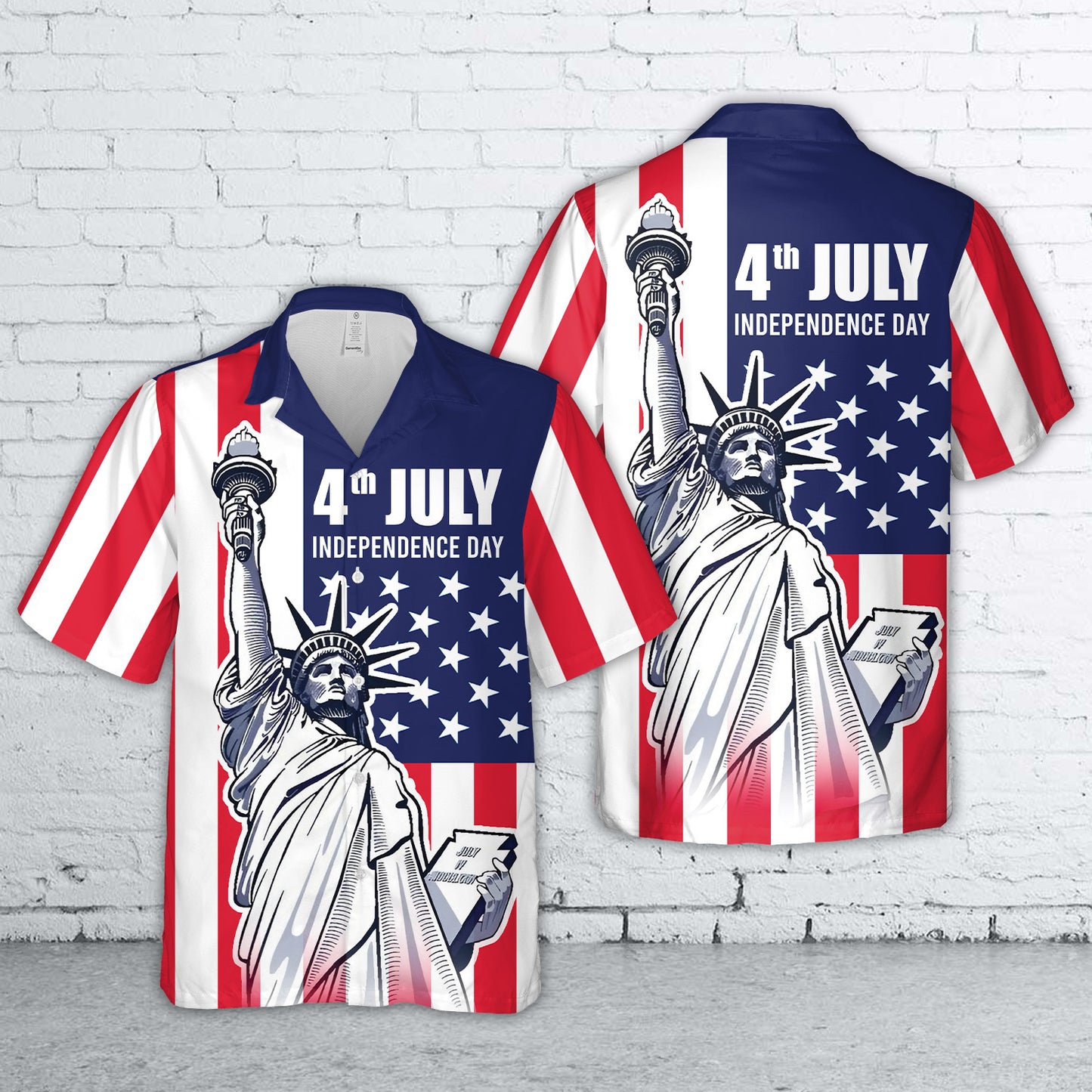 4th Of July Statue of Liberty Hawaiian Shirt