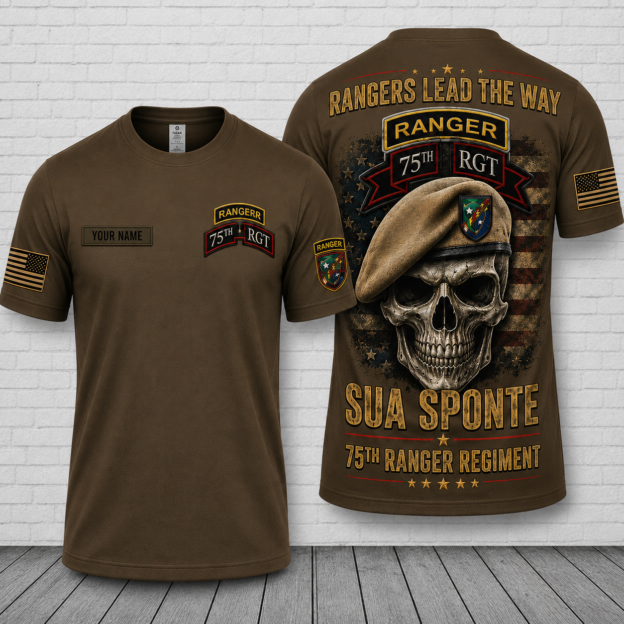Rangers Lead The Way Sua Sponte 75th Ranger Regiment Veteran 3D T-Shirt