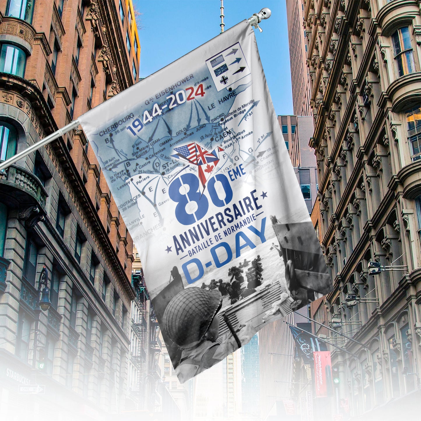 80th Anniversary Of D-Day House Flag