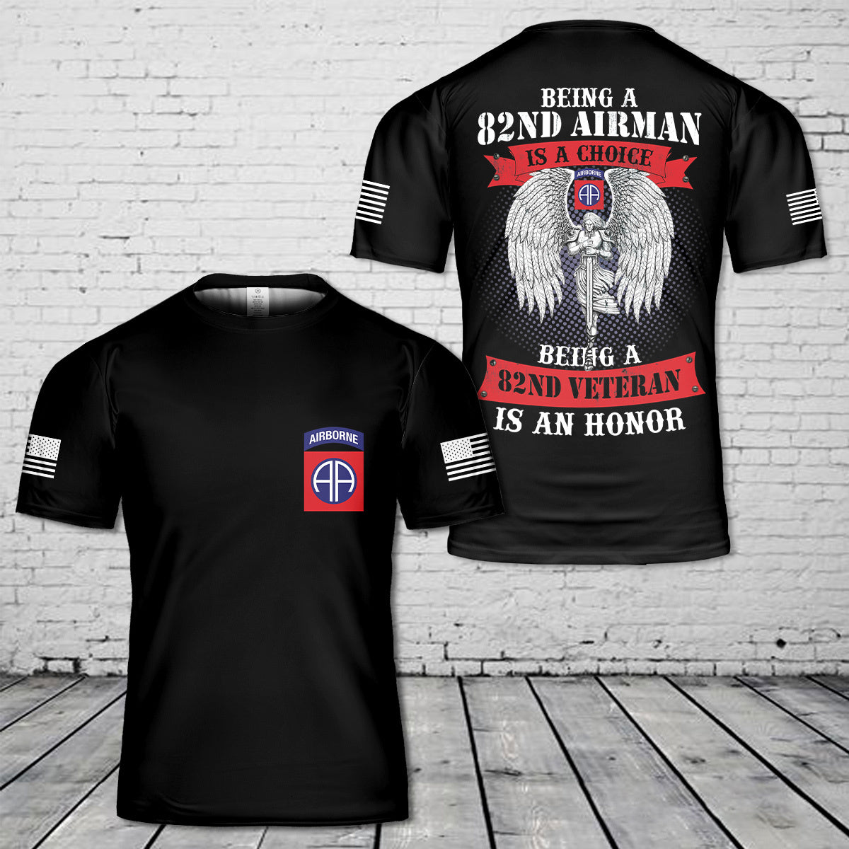 82nd Airborne Veteran T-Shirt 3D