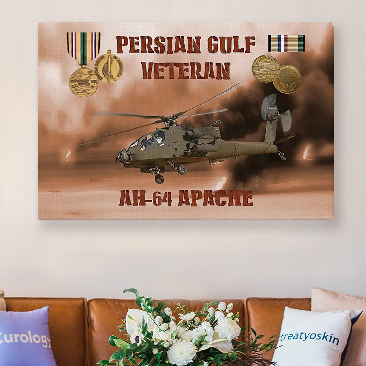 AH-64 Apache Persian Gulf War Veteran Canvas