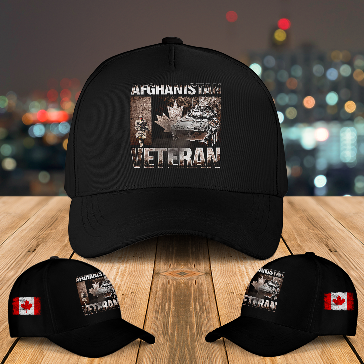 Afghanistan Veteran Canadian Military Baseball Cap