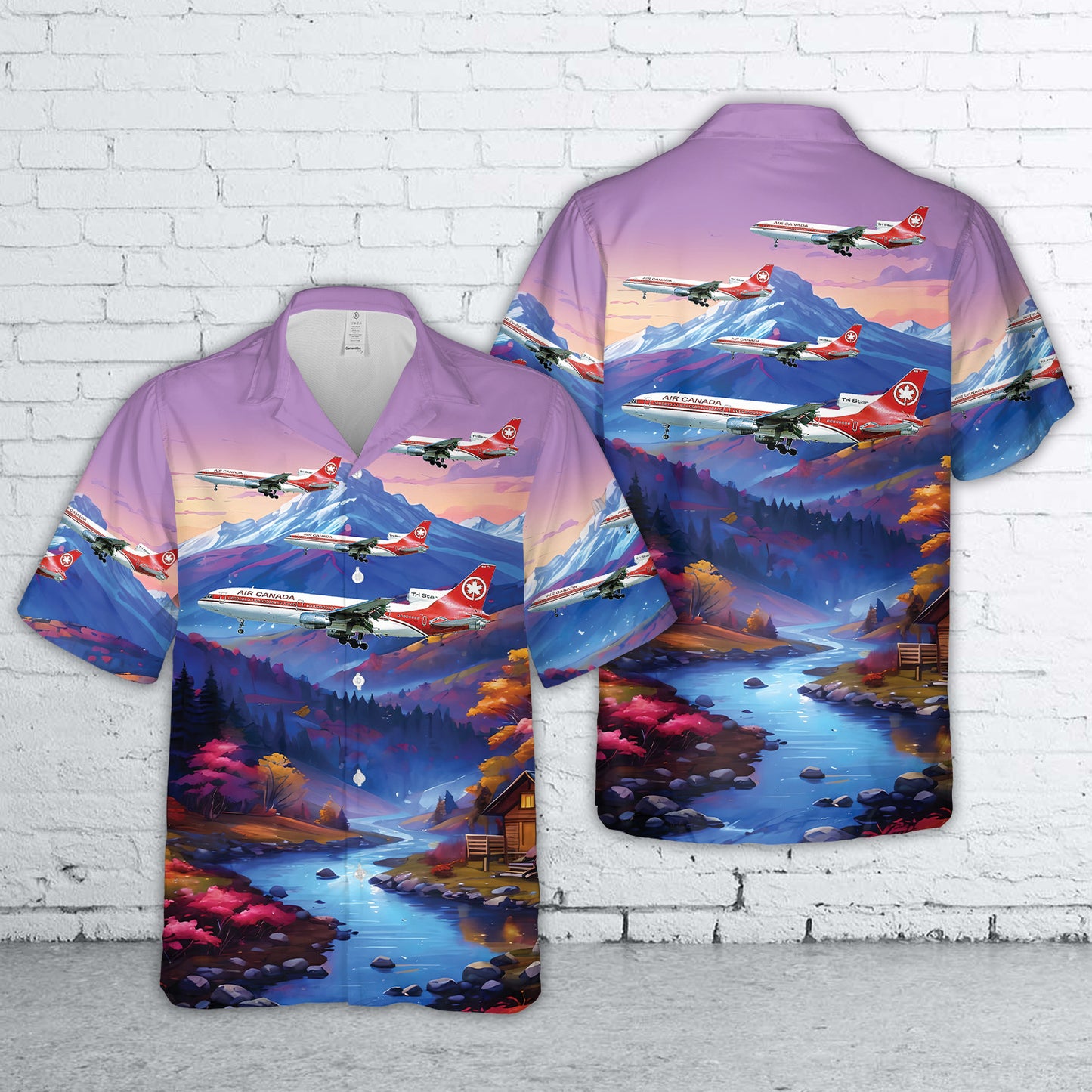 Air Canada - Air Lanka livery Lockheed L-1011-385-1 TriStar 1 Hawaiian Shirt