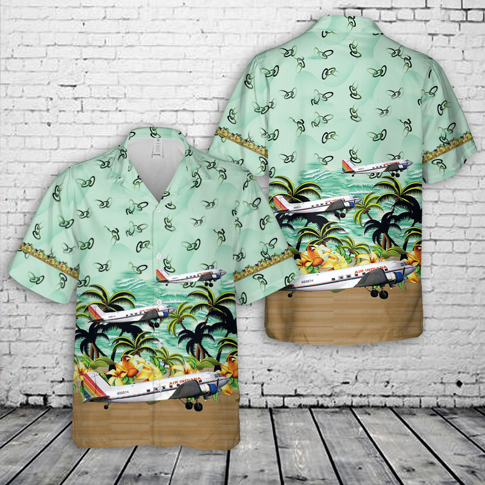 Air Indiana Douglas DC-3 N88874 Hawaiian Shirt