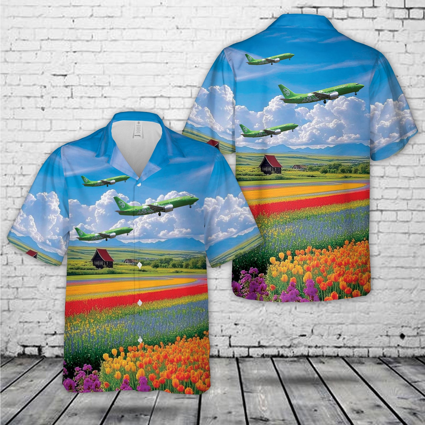 Air New Zealand Boeing 737-300 Hawaiian Shirt