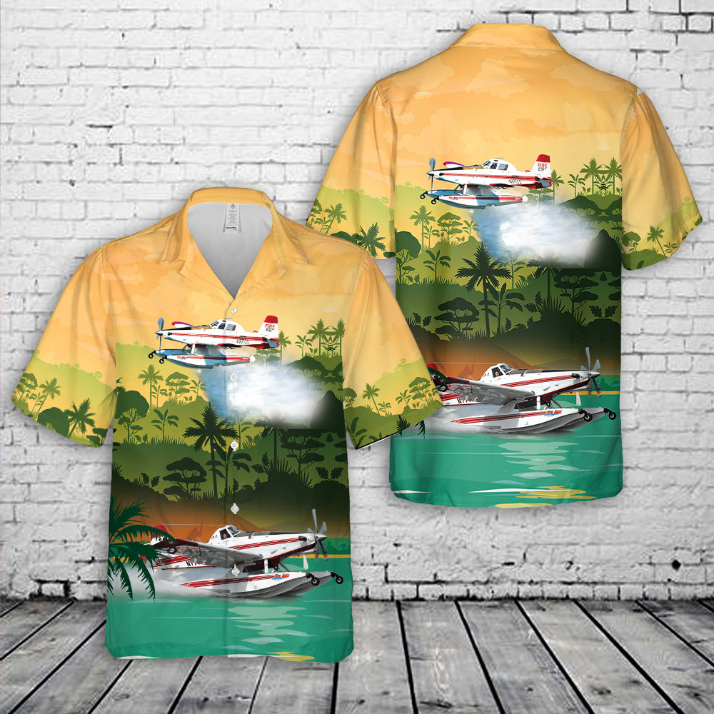 Air Tractor AT-802F Fire Boss Hawaiian Shirt