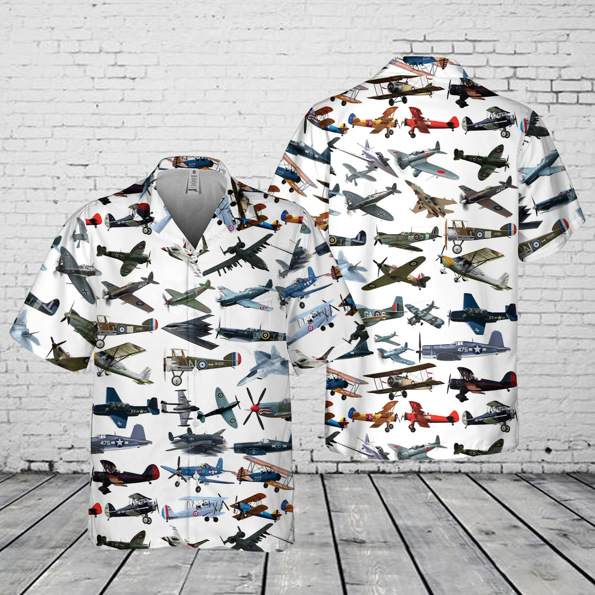 Aircraft Planes Pocket Hawaiian Shirt
